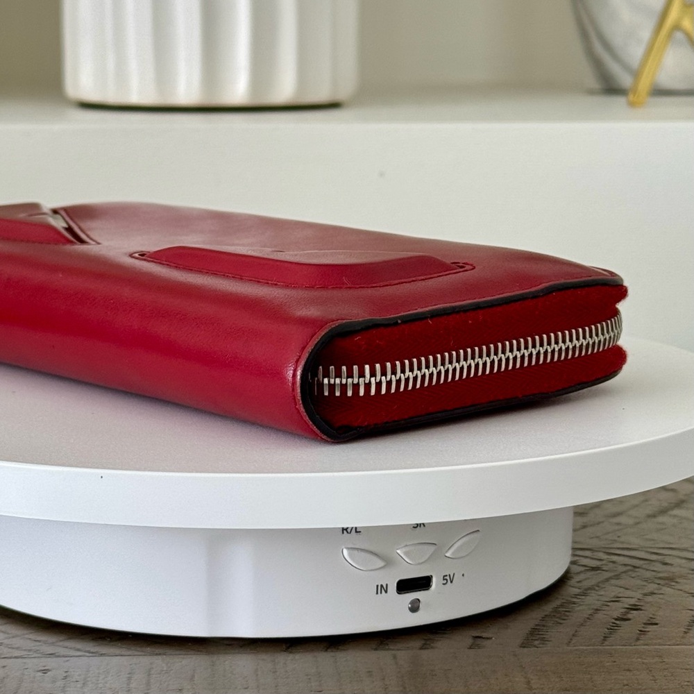 Fendi Monster Eyes Zip Around Wallet - Red - Picture 6 of 17